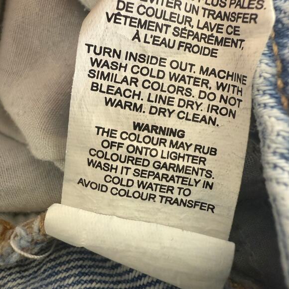 Garage Womens Jambe Large Wide Leg High Rise Distressed Light Wash Blue Jeans 3 - Picture 8 of 8